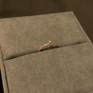 Mejuri Rose Gold Sphere Stacker Ring